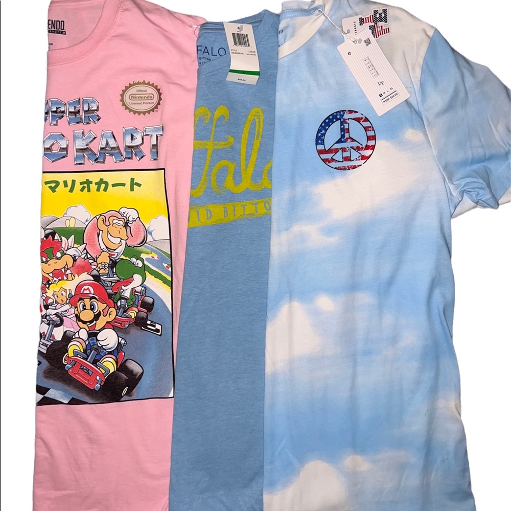 3pc lot of new with tags attached tshirts mens size small